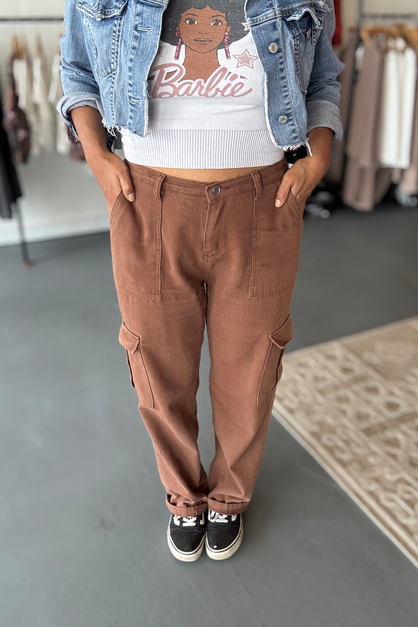 Twill Weave Cargo Pants