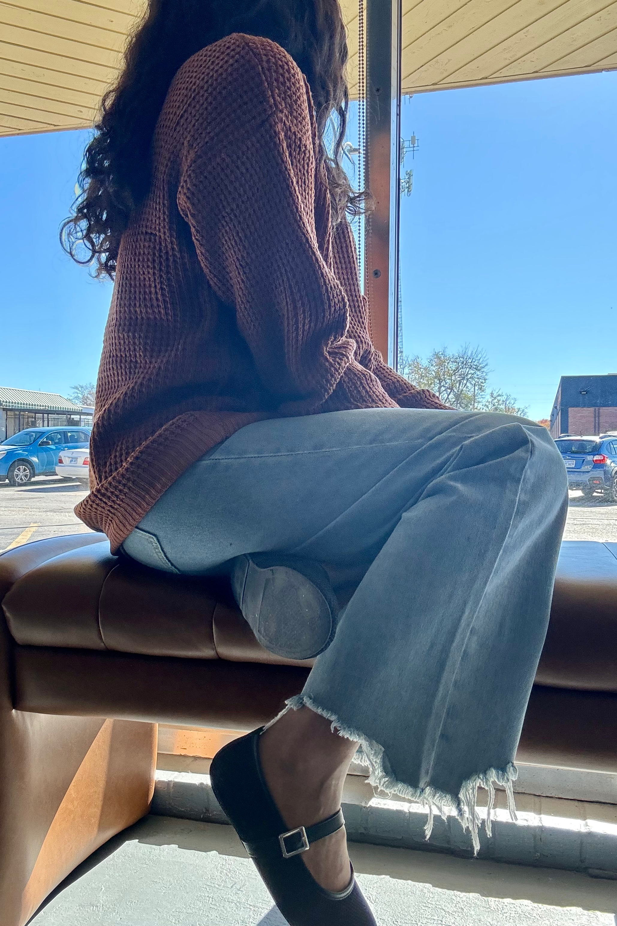 All Over Mesh Mary Jane Ballet Flats