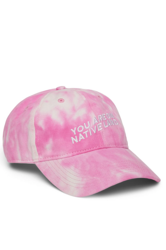 YOU ARE ON NATIVE LAND DAD CAP - Tie-Dye