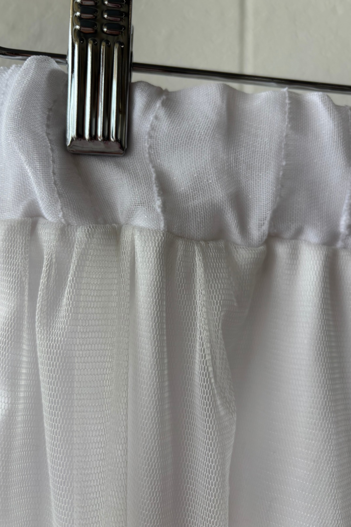 Youth White Ribbon Skirt