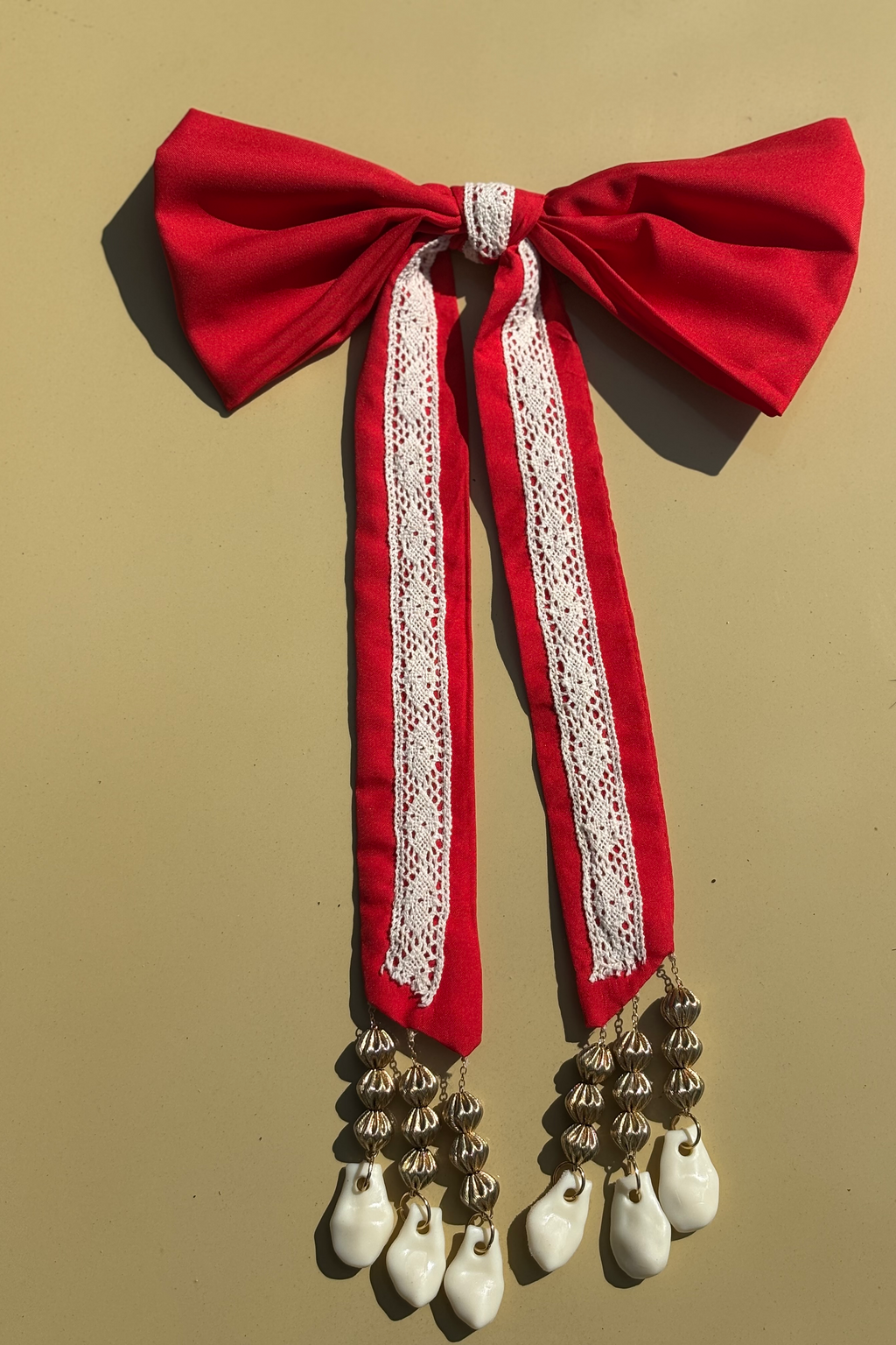 Vintage Embellished Hair Bow