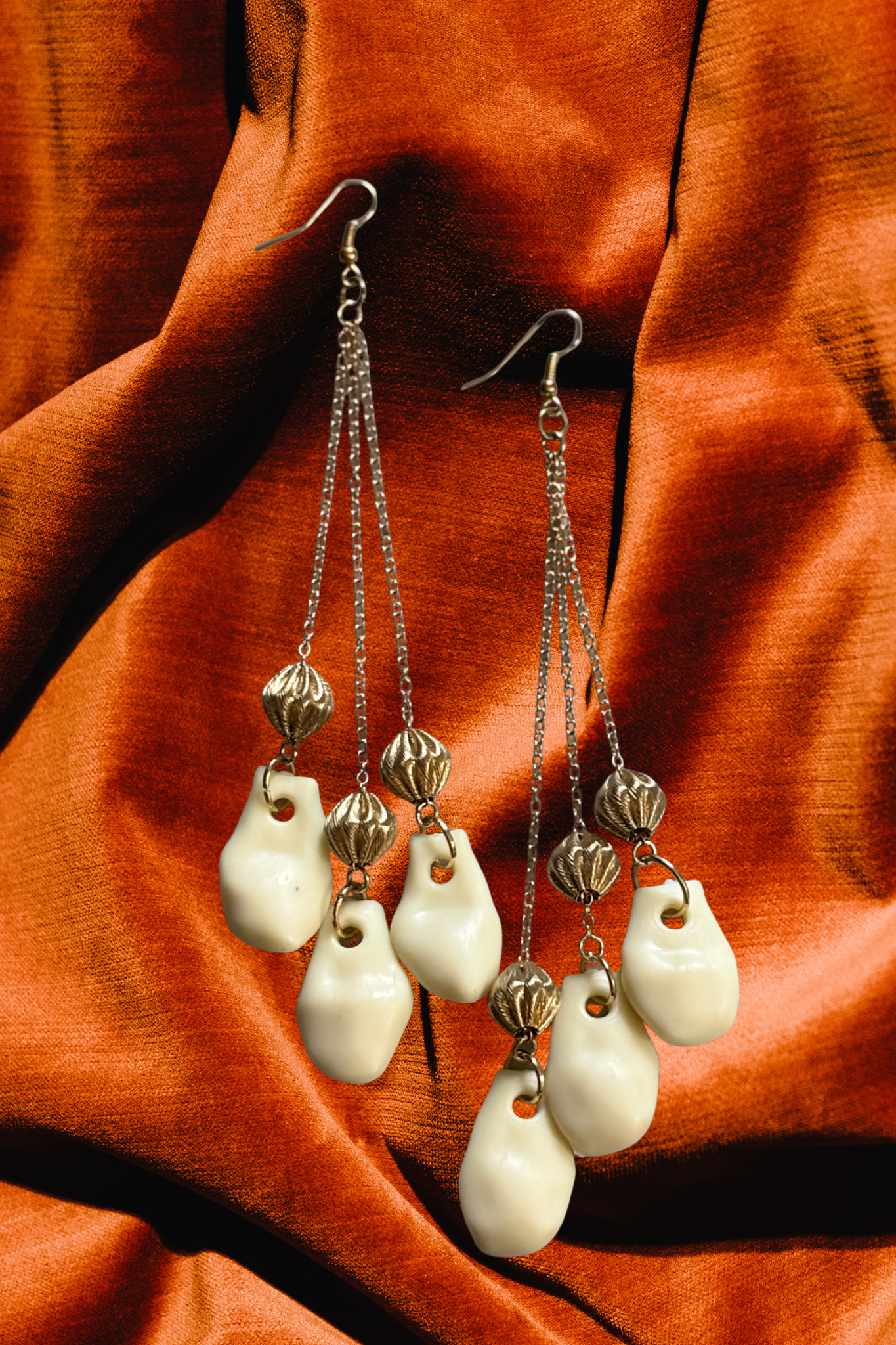 Vintage Elk Tooth Earrings