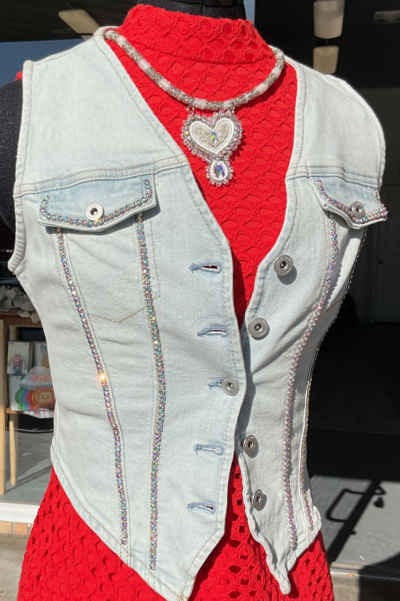 Reworked Denim Vest