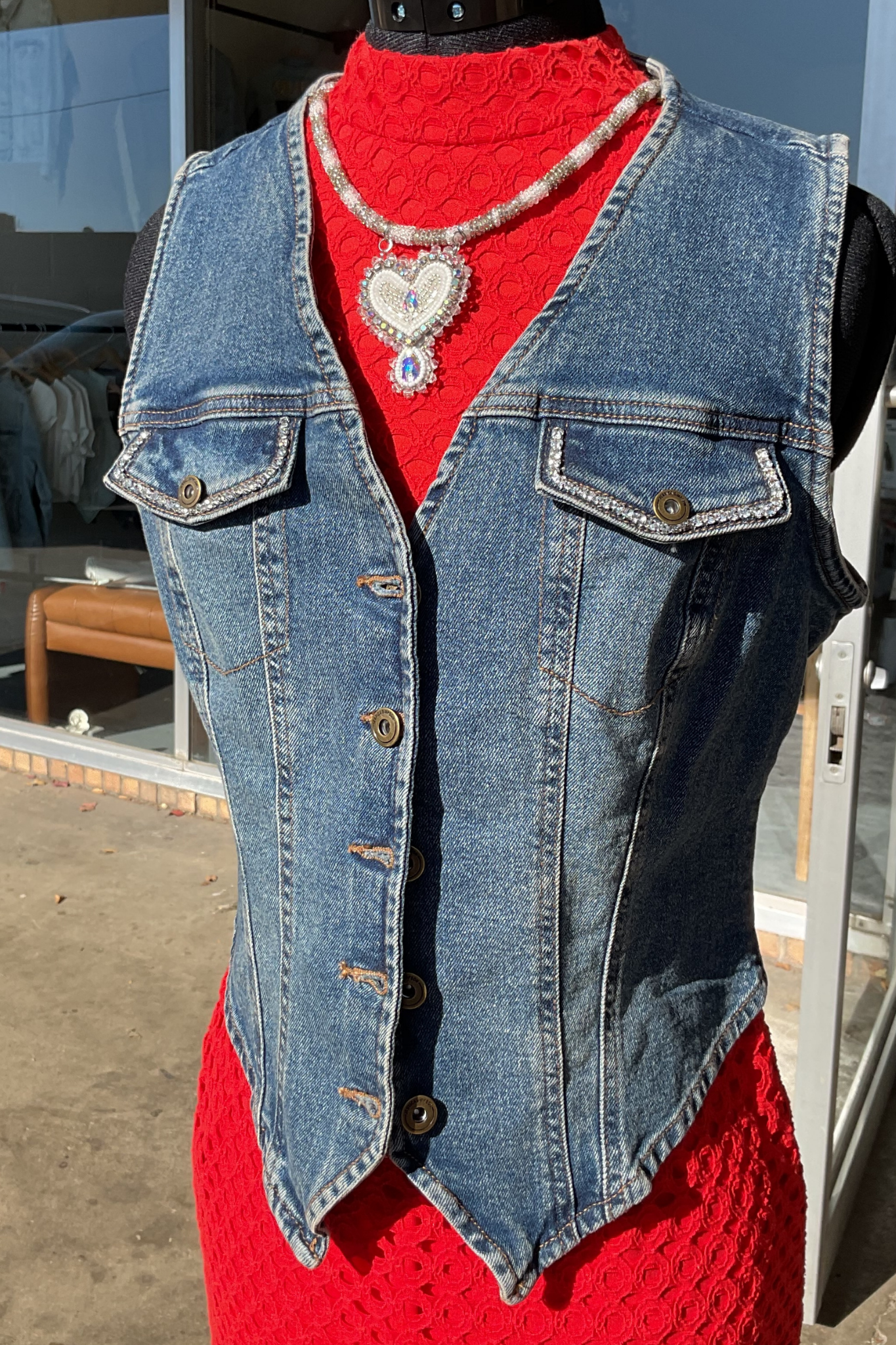 Reworked Denim Vest