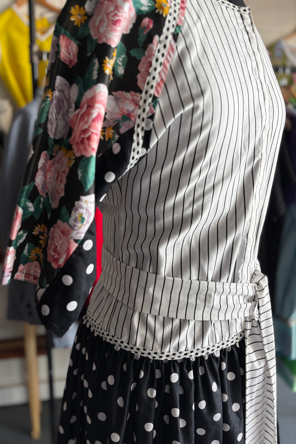 Koos Van Den Akker Floral Stripe Shift Dress